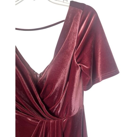 Revelry Women's Burnt Orange Elegant Velvet Evening Gown sz 8 - Picture 5 of 13